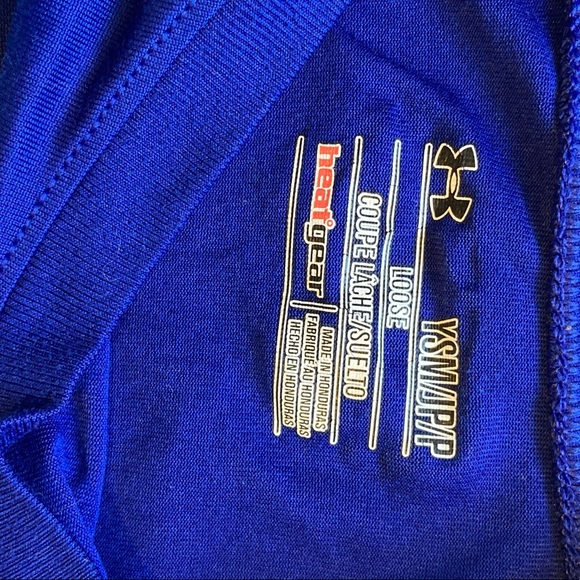 Blue Under Armour Heatgear Long Sleeve Tee - Picture 3 of 6